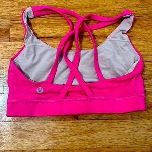 Hot pink sports bra